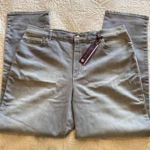 Gloria Vanderbilt Amanda slimming Jean classic rise  plus size 18 gray